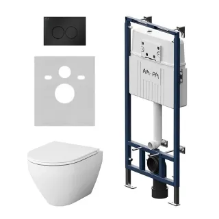 Комплект унитаза с инсталляцией AM.PM Spirit V2.0 IS100138.701700 сиденье микролифт